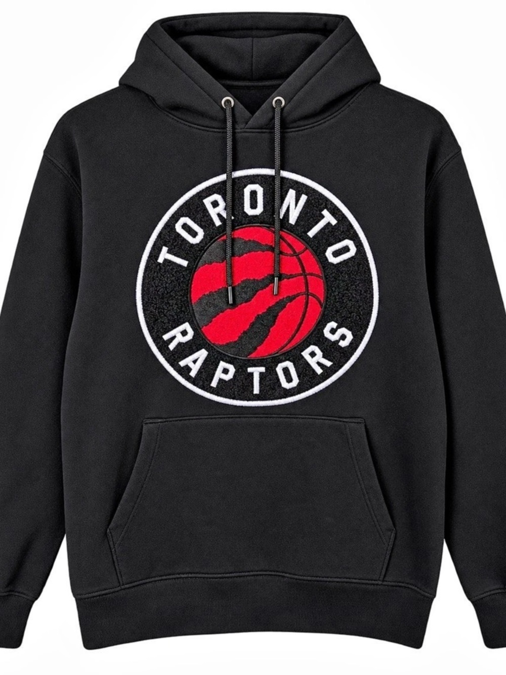 NBA Toronto Raptors Black Chenille Logo Pullover Hoodie, LARGE